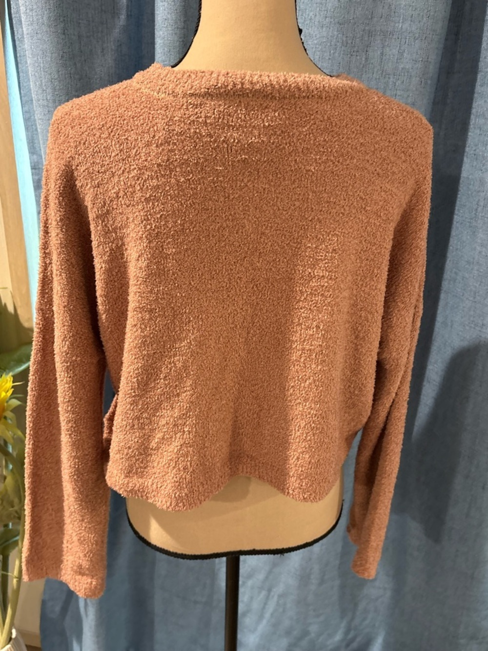 Sincerly Jules Dusty Rose Cropped Crewneck Sweater - Picture 3 of 6